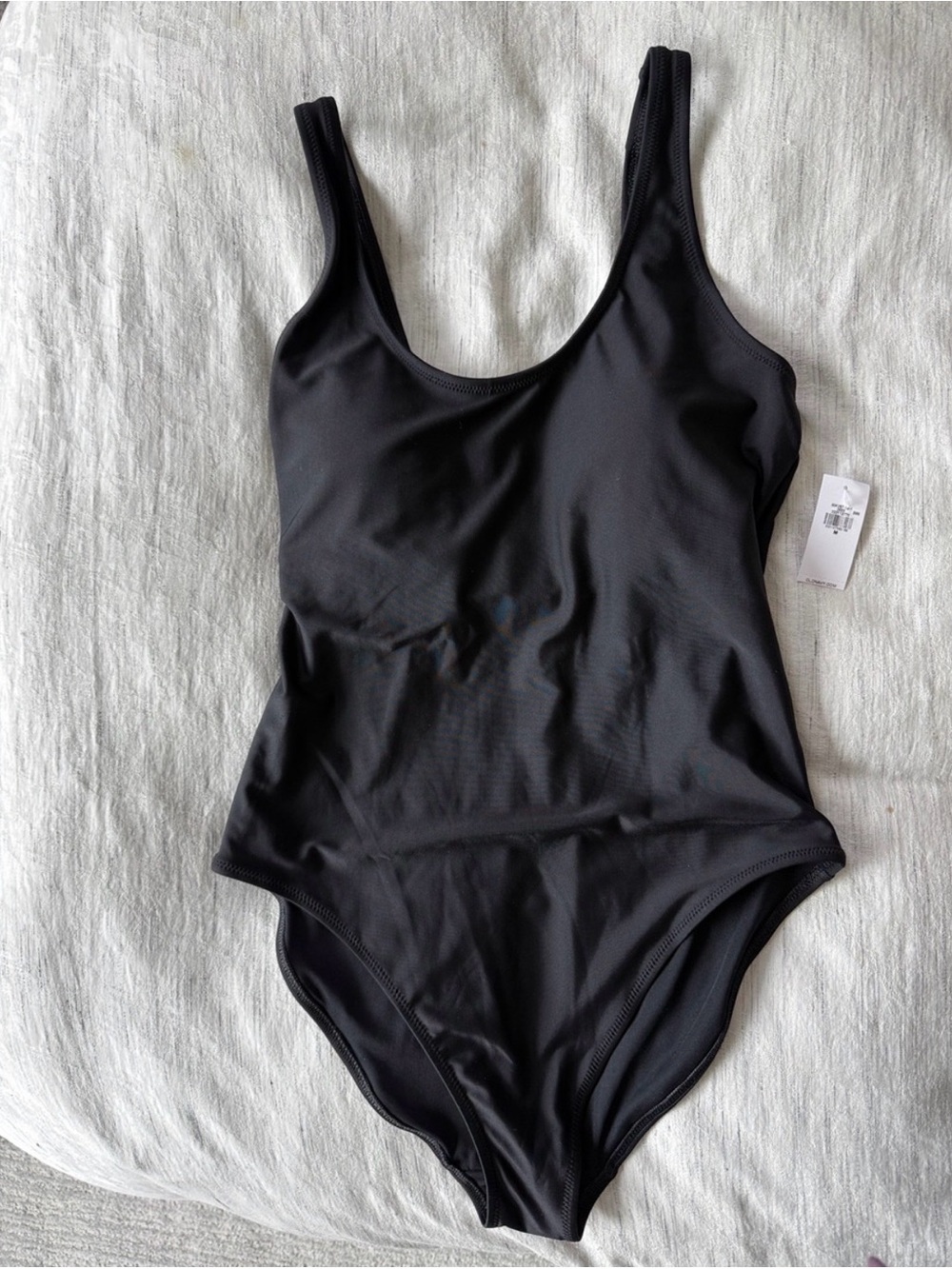 Old Navy Black Scoop Back One-Piece Swimsuit